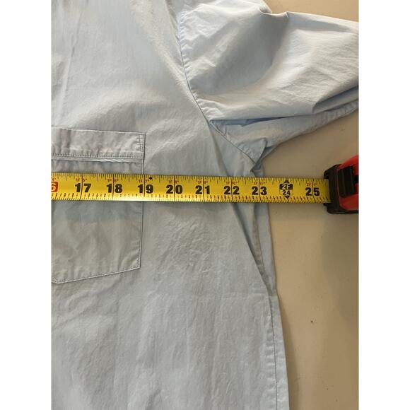 SKIMS Cotton Poplin Sleep Shirt Spa Button Up Long Sleeve M Pajama Minimalist - Picture 16 of 16